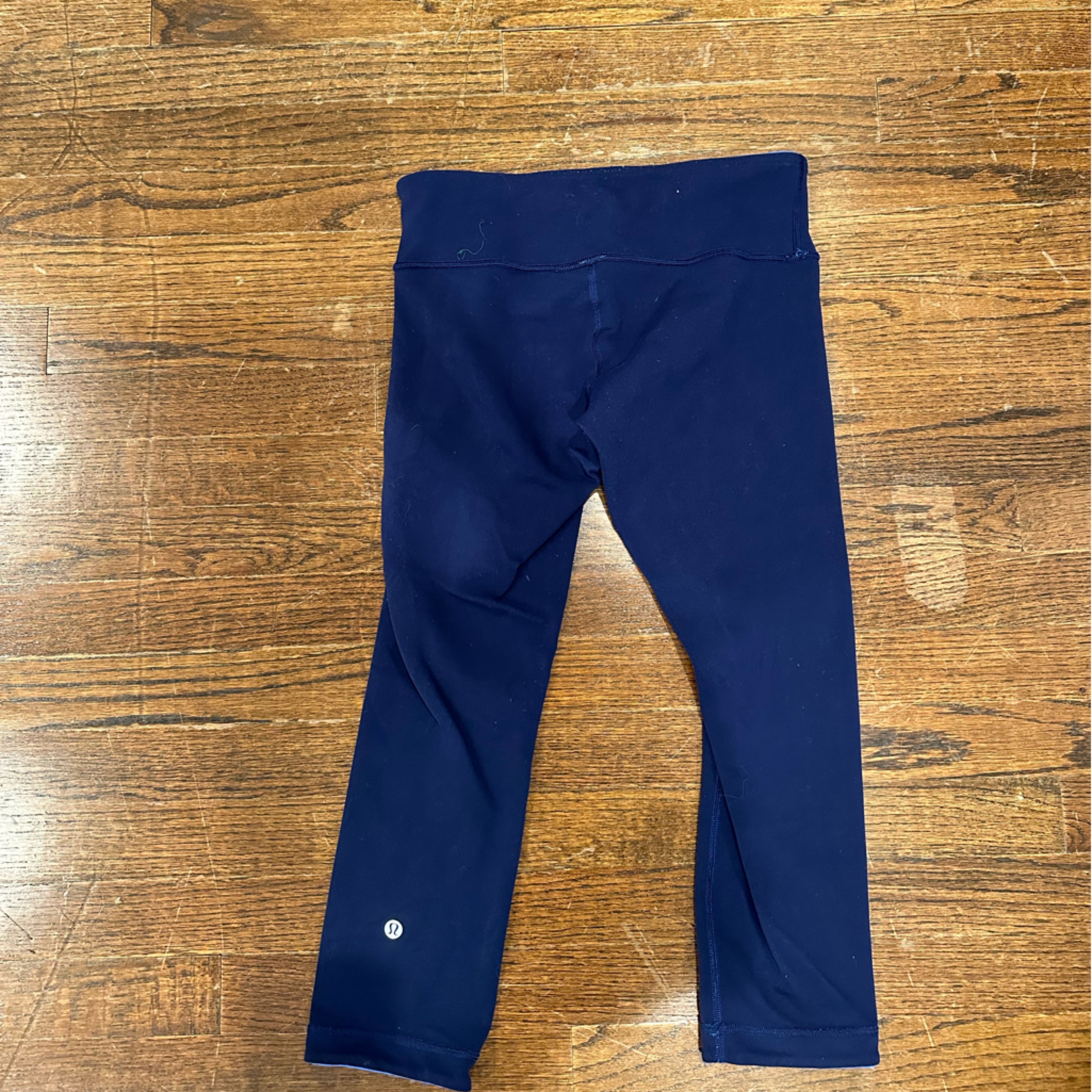 Lululemon Cropped Reversible Blue Leggings